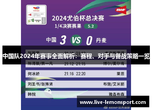 中国队2024年赛事全面解析：赛程、对手与备战策略一览